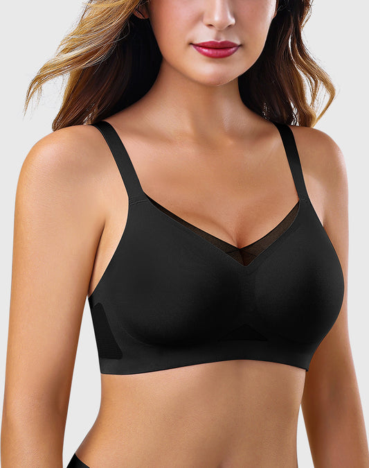 Mesh V Neck Soft Seamless Bras