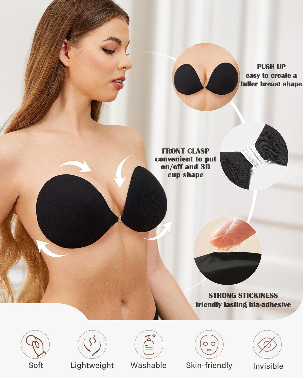 HORISUN Wireless Bra Bralette for Women 3D Support No Underwire Comfort  Seamless Plunge Bra - ShopStyle