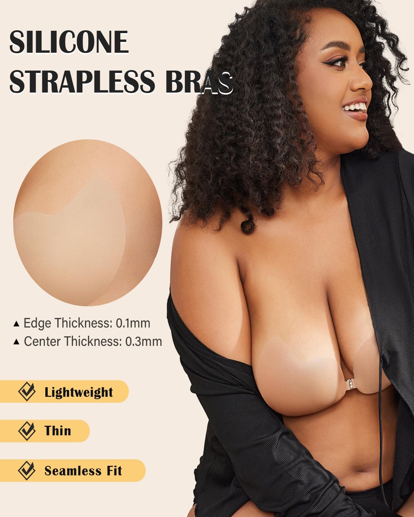 HORISUN ®Sticky Bra Silicone Strapless Backless Bras