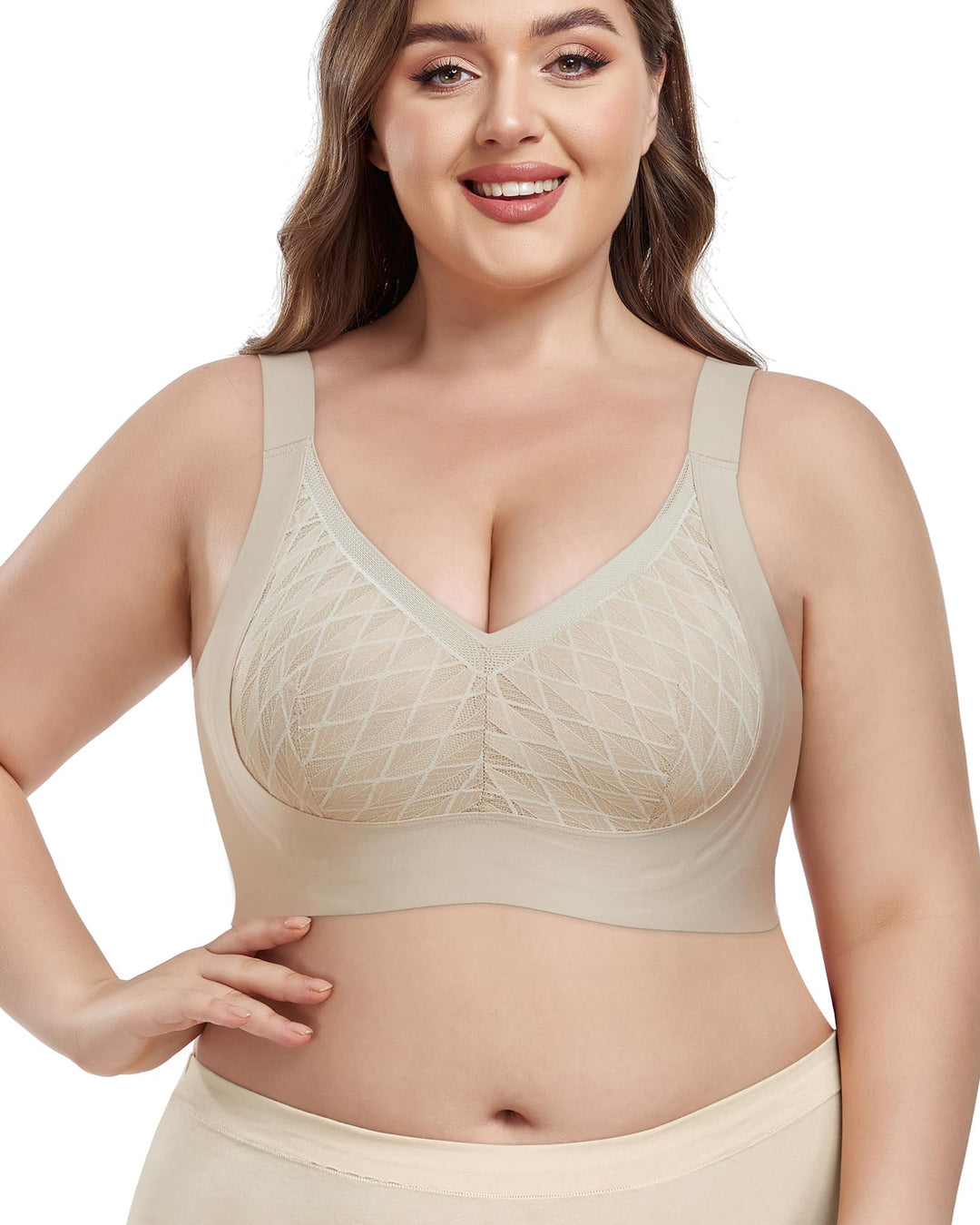 HORISUN Wireless Bras for Large Breasted Women Smoothing Seamless