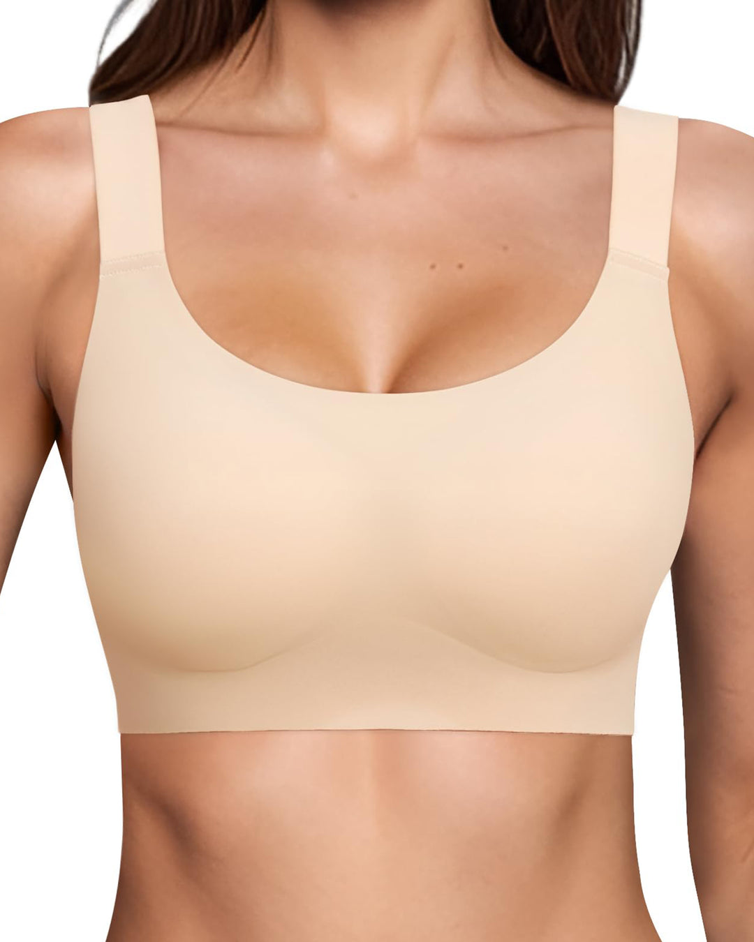 HORISUN Women's Seamless Bra Wavy Wireless Full Coverage Padded Smoothing  No Underwire Comfort V Neck Bralettes with Support [Video] [Video] in 2024